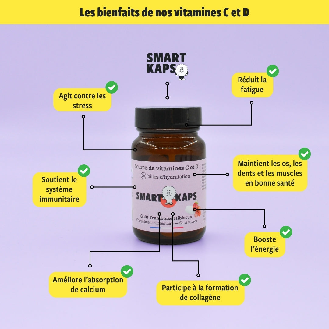 Billes vitaminées C & D | Fraise