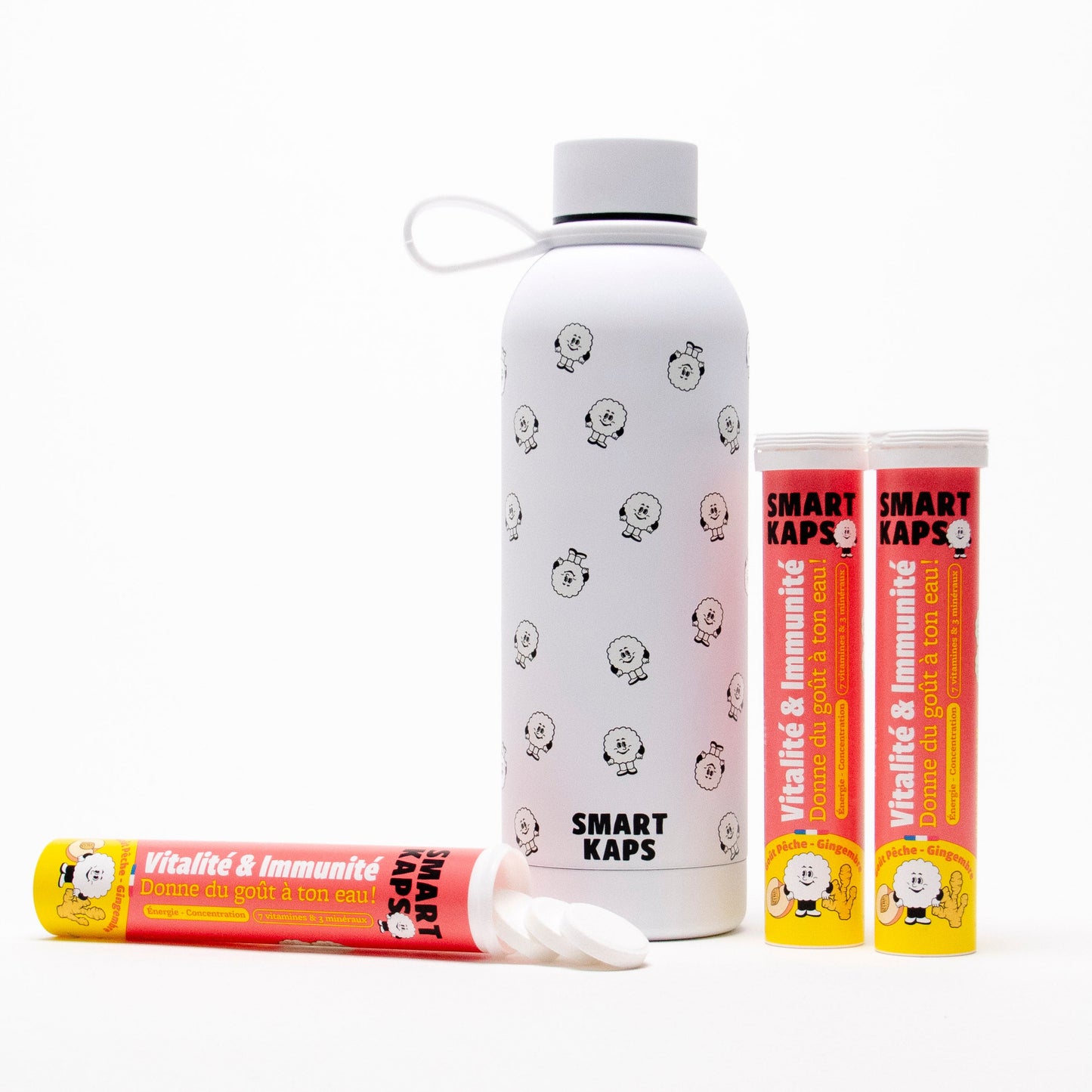 Pack "it's strong" 3 Smart Kaps boxes + 1 original 50cl Gobi x Smart Kaps bottle